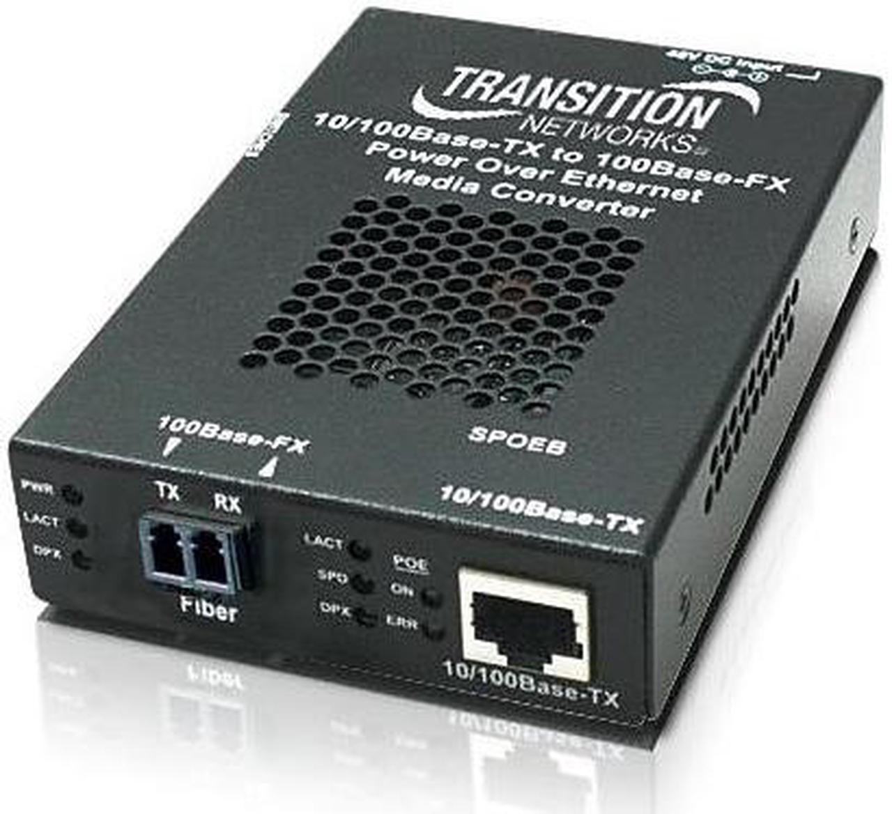 Alt view image 16 of 17 - Transition Networks Stand-alone Fast Ethernet PoE Media Converter