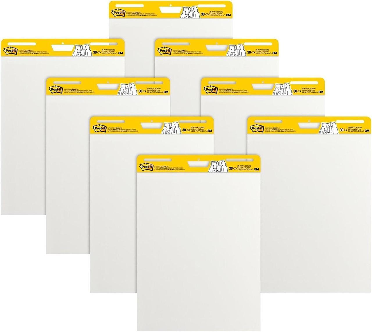 Main image of Post-it Super Sticky Easel Pad 25" x 30" White 8/Pack (559-VAD-8PK) 559VAD8PK