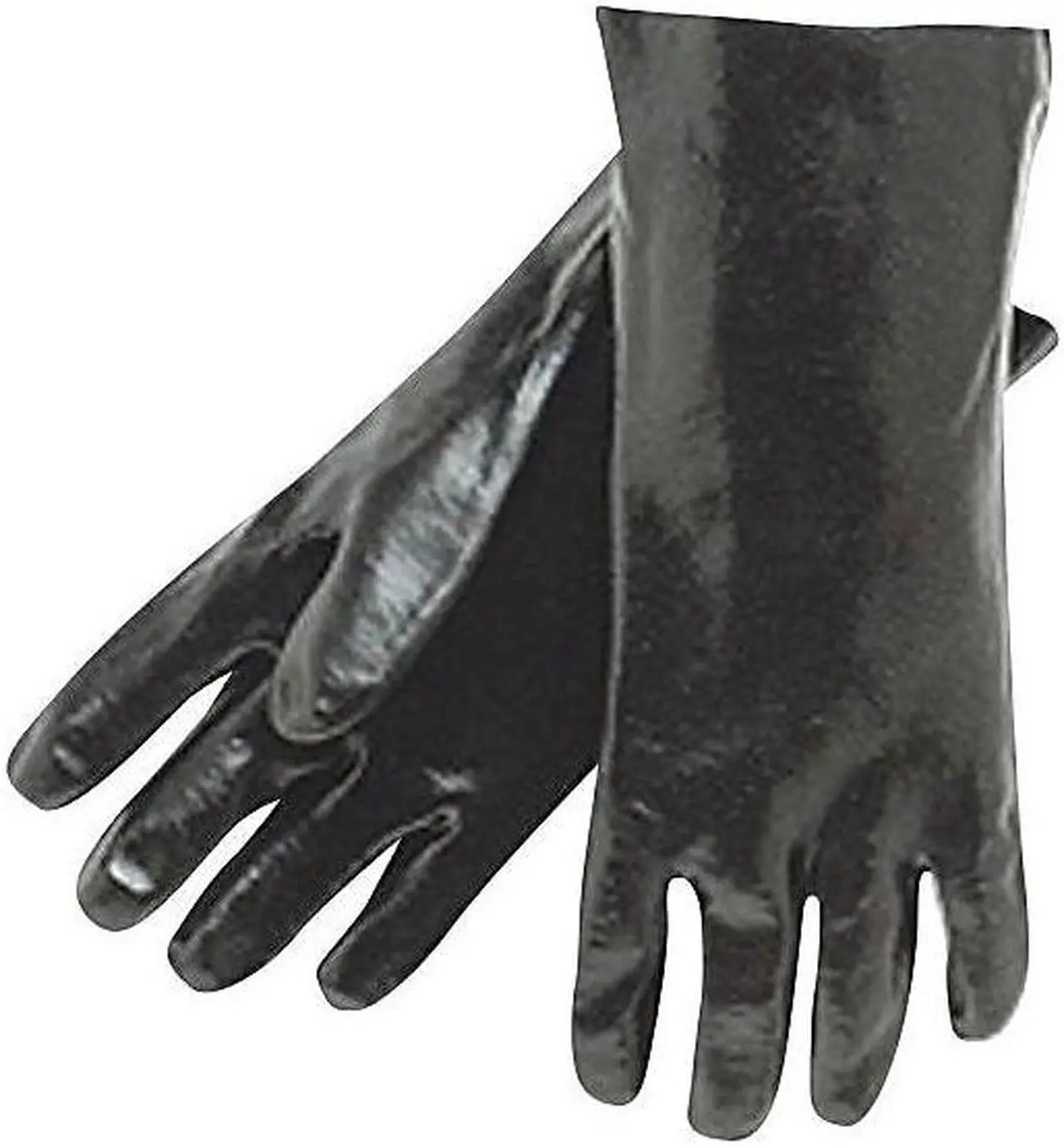 Alt view image 5 of 5 - MCR Safety Memphis Glove Rough Finish Dipped Gloves PVC Large Black 12 Pairs 6212R