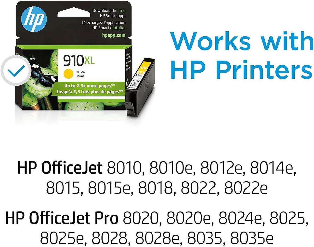 Alt view image 2 of 8 - HP 910XL Yellow High Yield Ink Cartridge (3YL64AN#140) print up to 825 pages