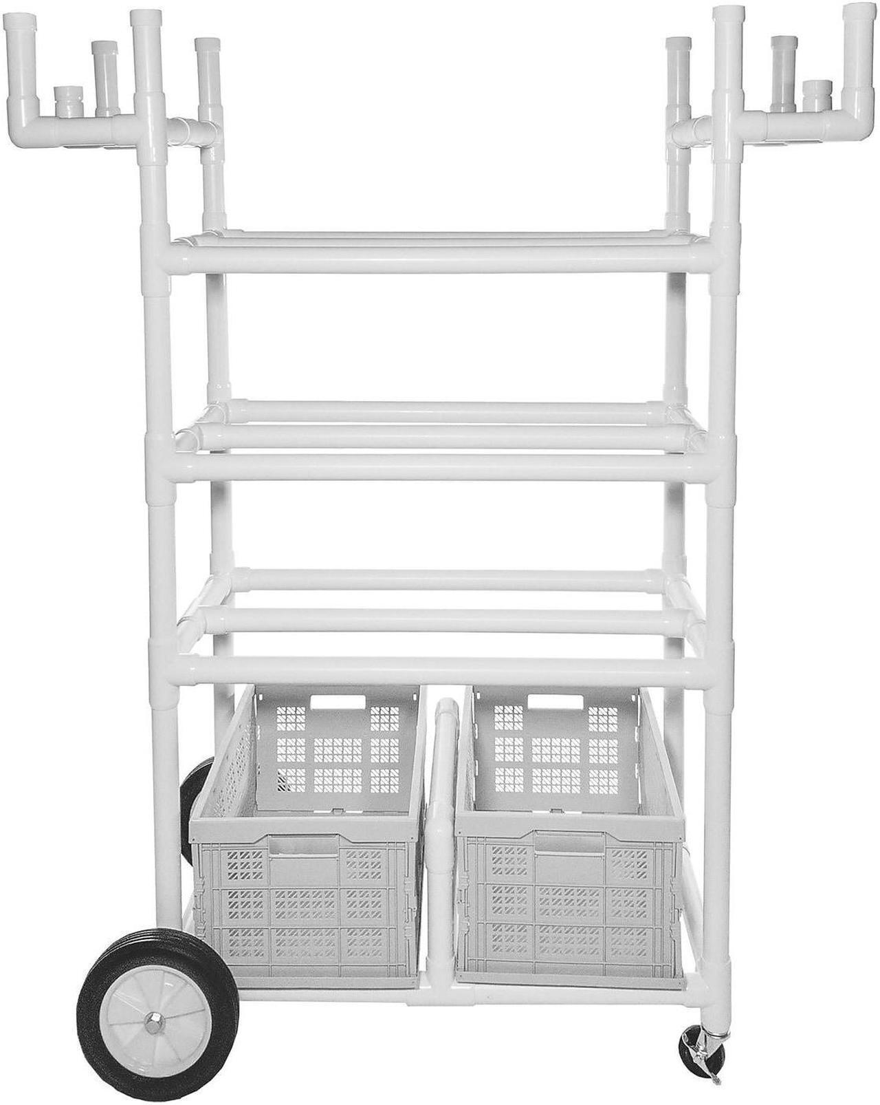 Main image of Champion Sports TWCART High Impact All-Terrain Heavy-Duty Cart - Plastic - 176 lb Capacity - 19 x 53 x 58 - White