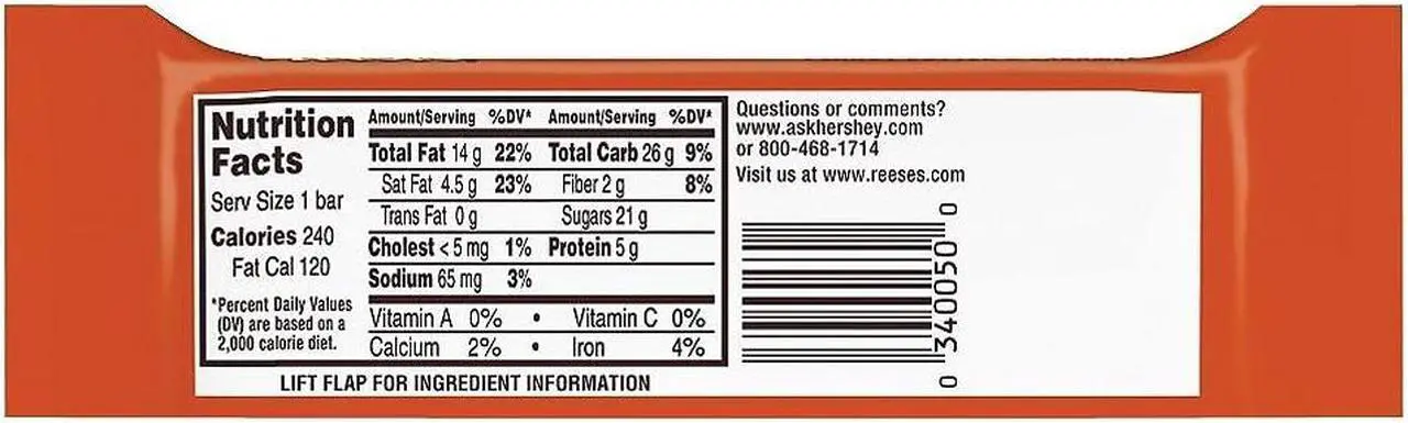 Alt view image 3 of 4 - Reese's NutRageous Milk Chocolate Candy Bar 1.66 oz. 18/Box (HEC10930)
