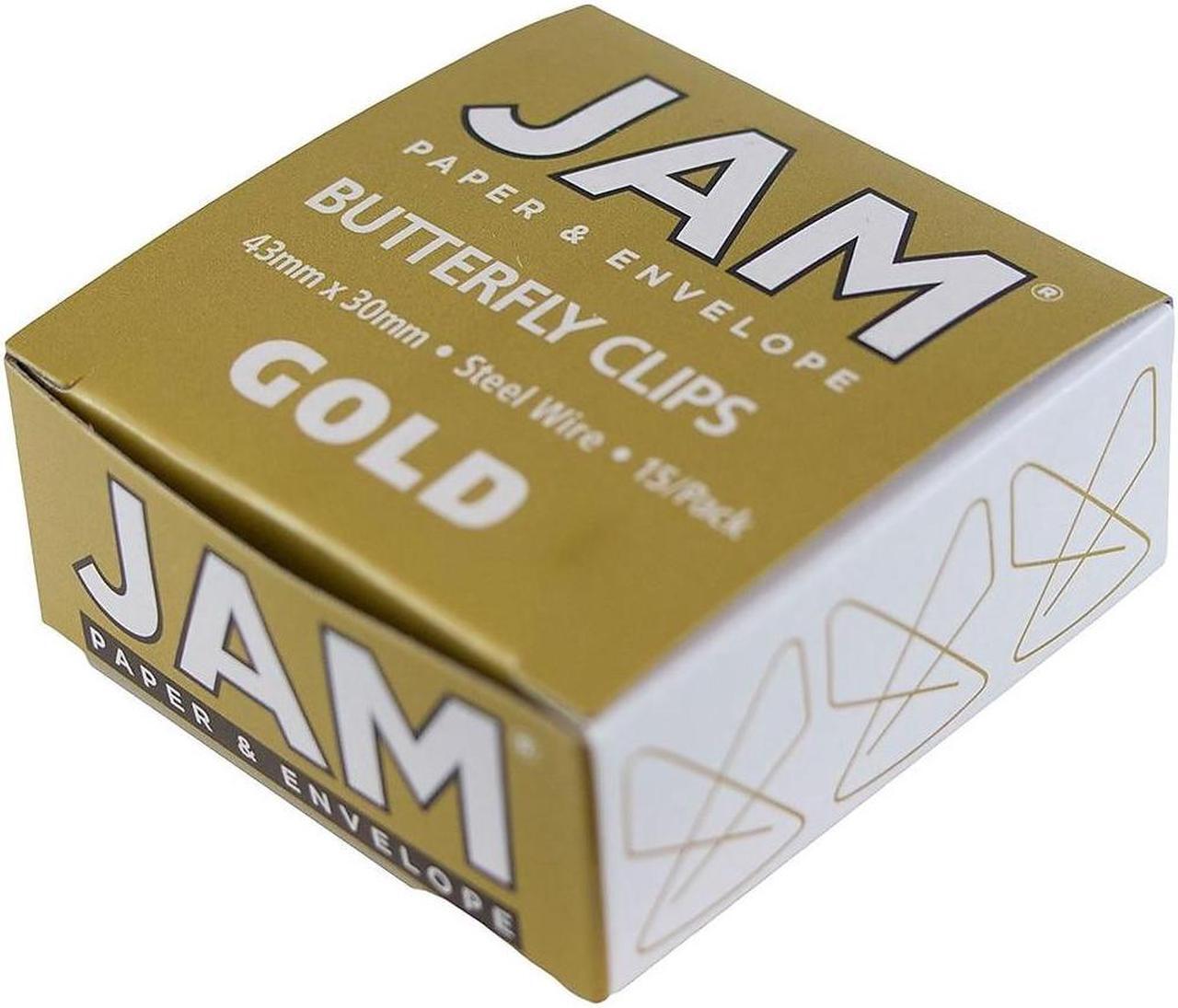 Alt view image 2 of 4 - JAM Paper Butterfly Clips Gold 15/Pack 2210016346