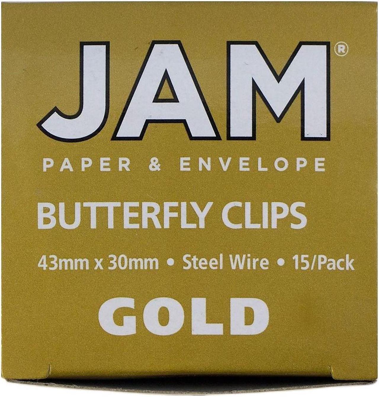 Alt view image 3 of 4 - JAM Paper Butterfly Clips Gold 15/Pack 2210016346