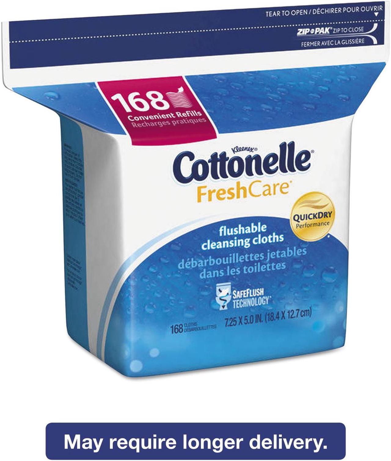 Main image of Cottonelle Fresh Care Flushable Cleansing Cloths White 5 x 7 1/4 168/Pack 10358EA