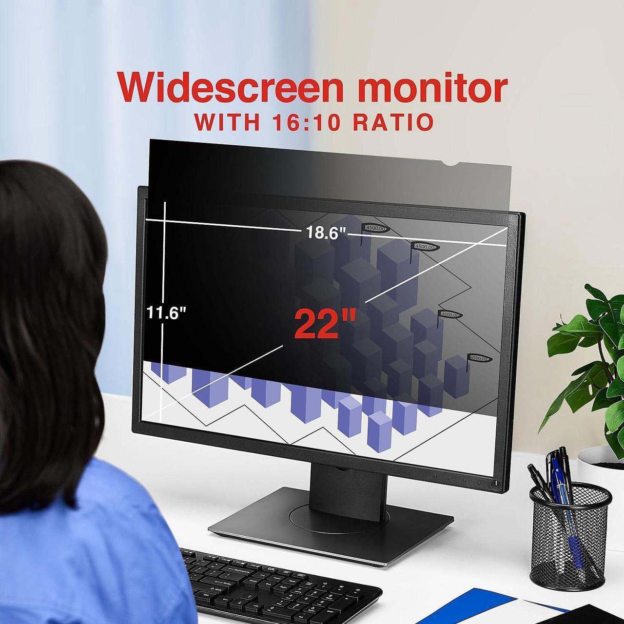 Alt view image 3 of 5 - Staples 41940 Laptop 22" Widescreen Privacy Screen Filter Black 949495