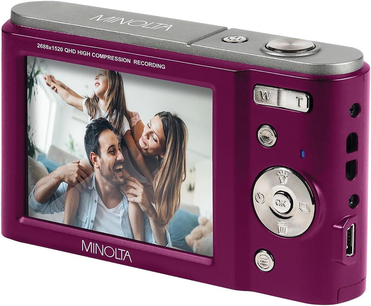 Alt view image 8 of 12 - Minolta MND20-M MINOLTA MND30 44 MP / 2.7K Ultra HD Digital Camera (Magenta)