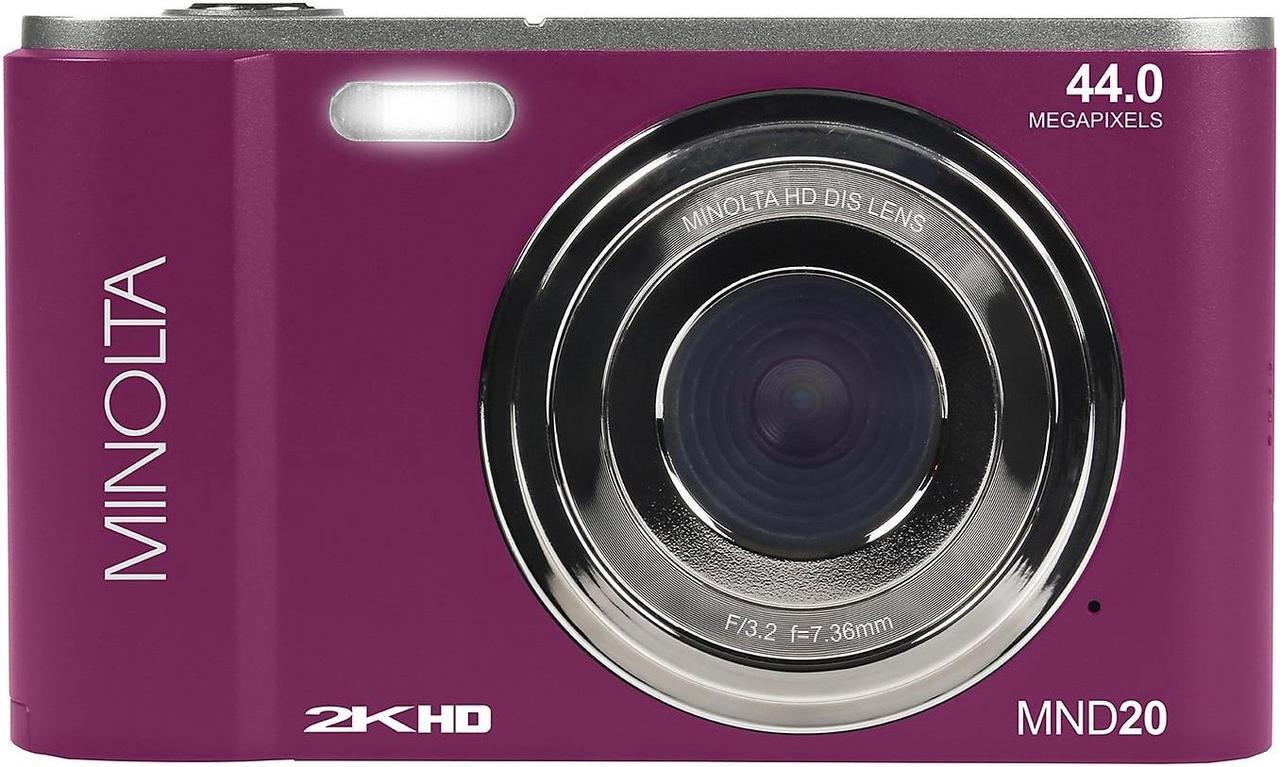 Alt view image 7 of 12 - Minolta MND20-M MINOLTA MND30 44 MP / 2.7K Ultra HD Digital Camera (Magenta)