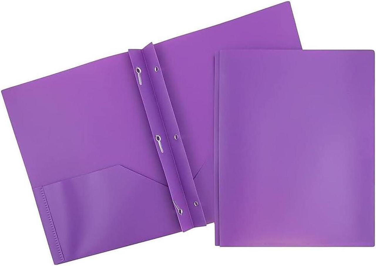 Alt view image 4 of 5 - JAM Paper POP 2 Pocket School Folders w/Metal Prong Fastener Assorted Colors 382ECFASSRT