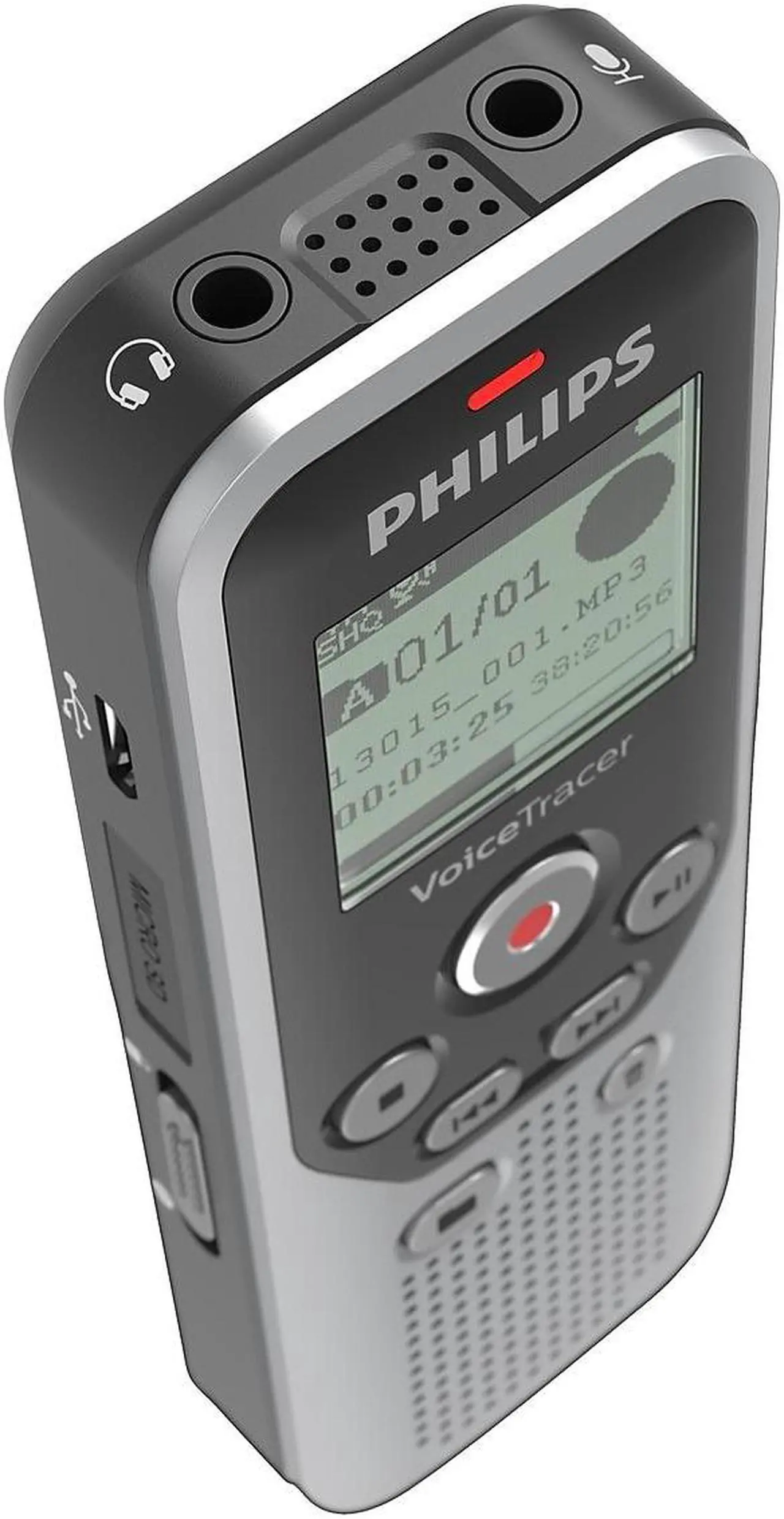 Alt view image 17 of 20 - Philips - VoiceTracer Digital Audio Recorder - Dark Silver & Black