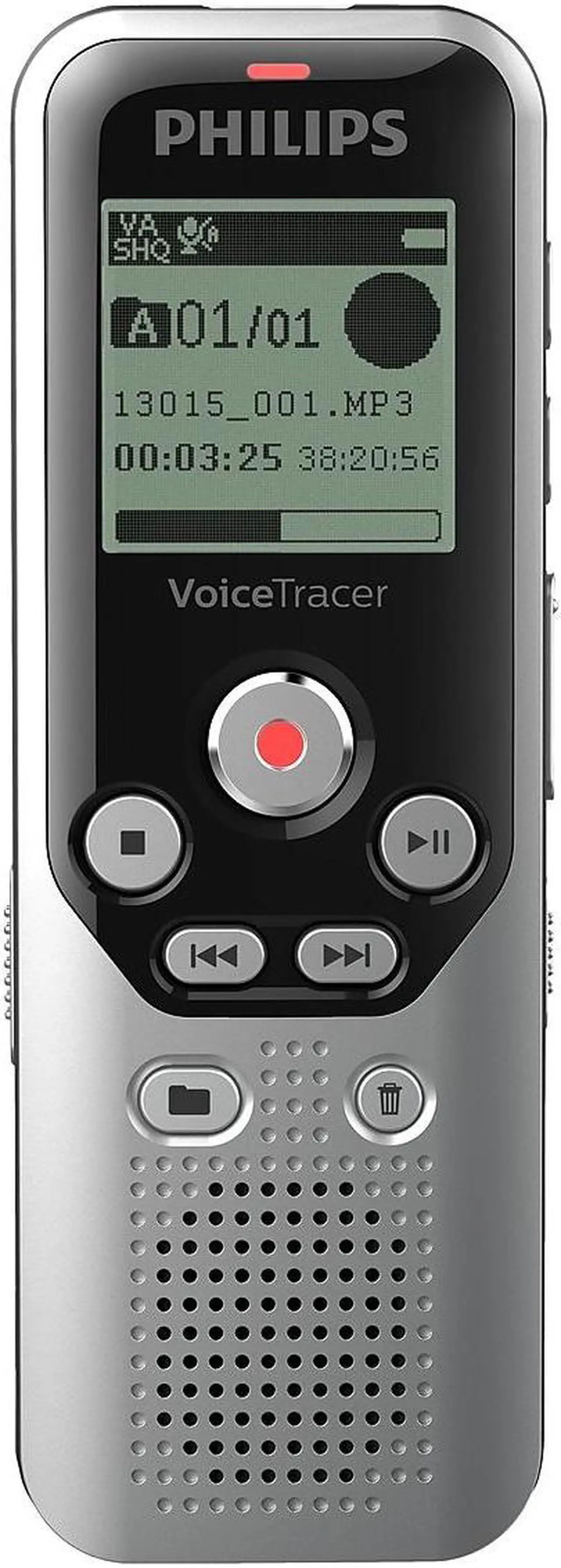 Alt view image 19 of 20 - Philips - VoiceTracer Digital Audio Recorder - Dark Silver & Black