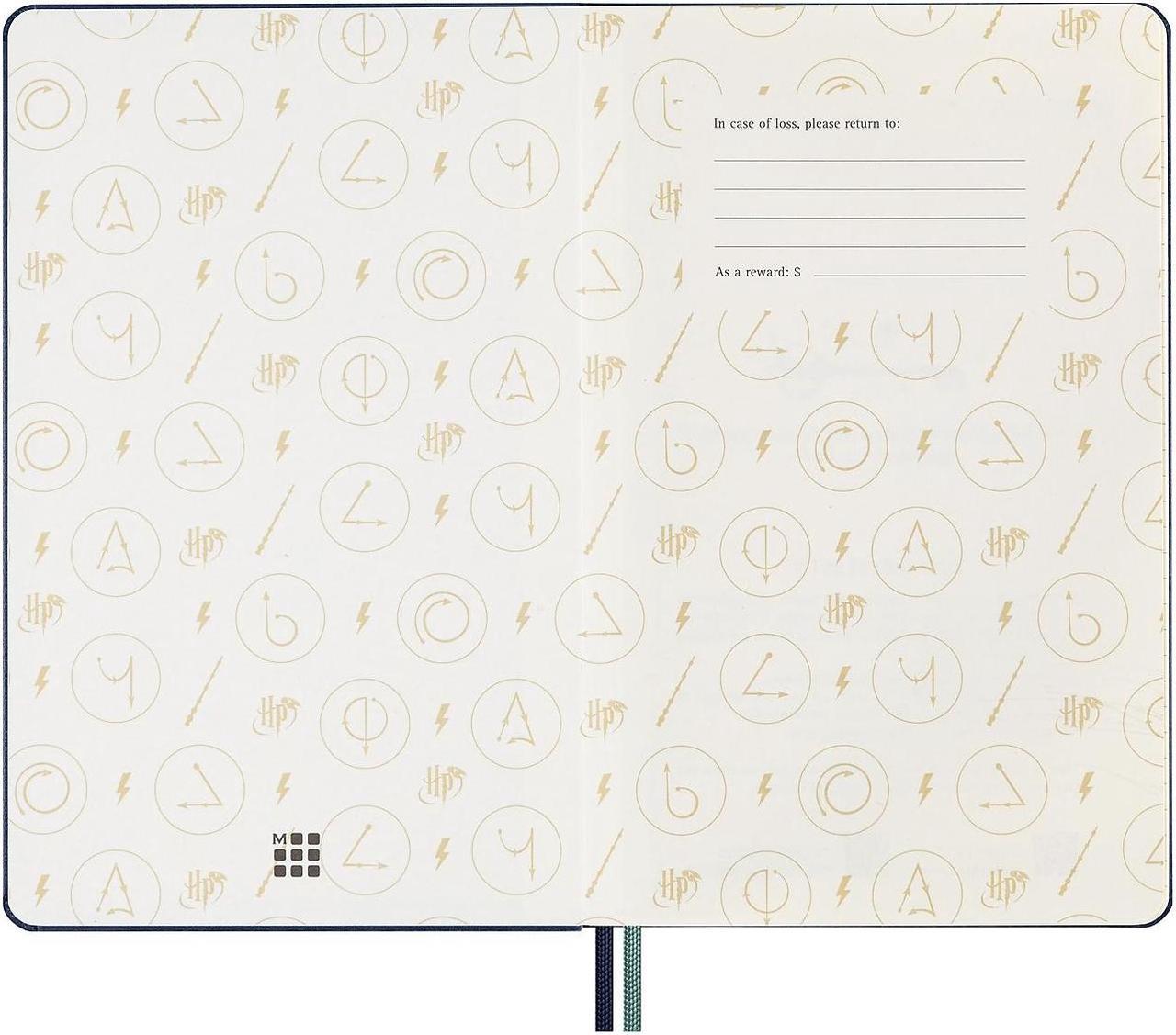 Alt view image 3 of 7 - Moleskine Harry Potter Expecto Patronum Limited Edition Notebook 5" x 8.25" Narrow-Ruled Blue/Teal (LEHP23QP060)