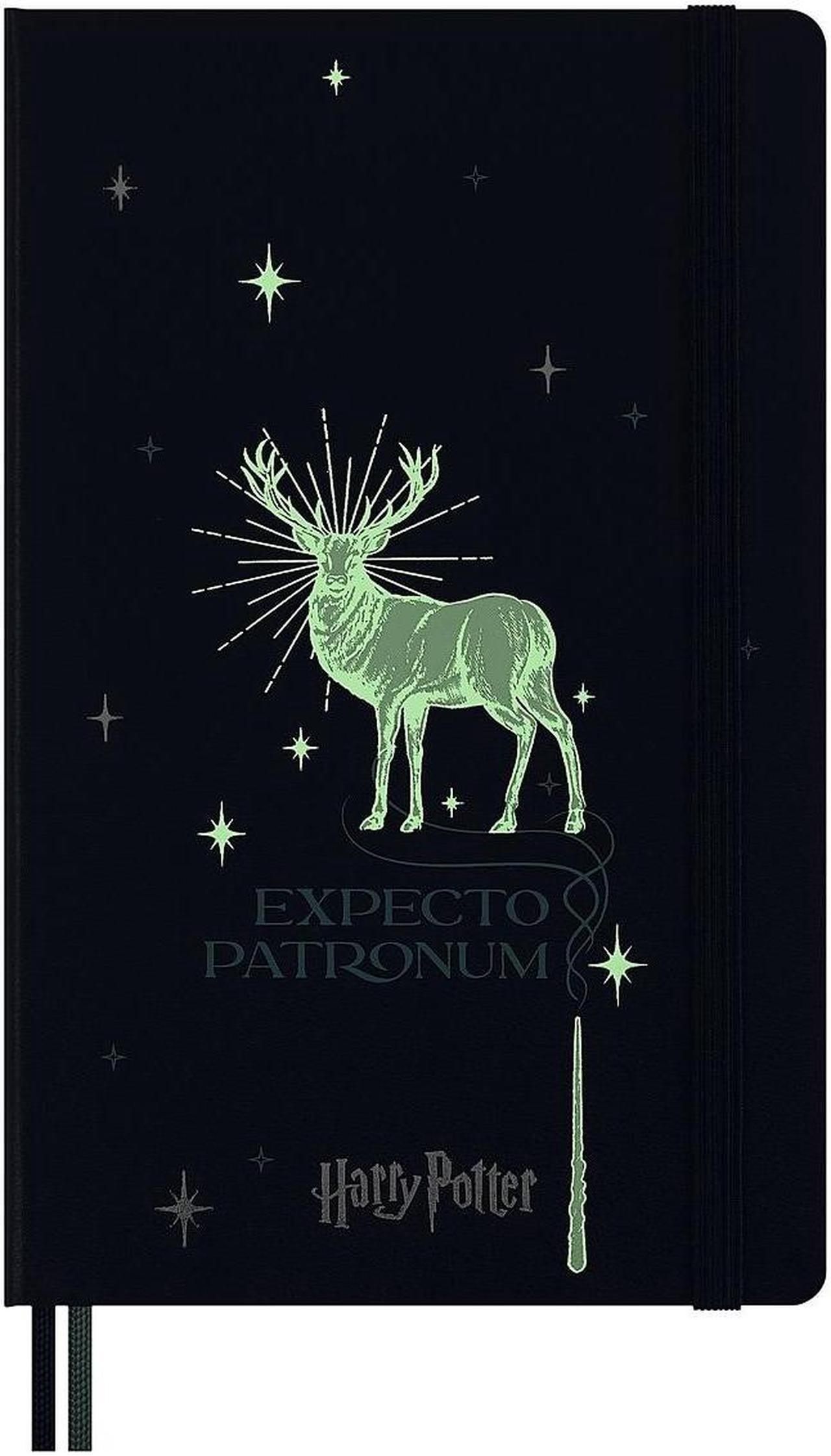Alt view image 2 of 7 - Moleskine Harry Potter Expecto Patronum Limited Edition Notebook 5" x 8.25" Narrow-Ruled Blue/Teal (LEHP23QP060)