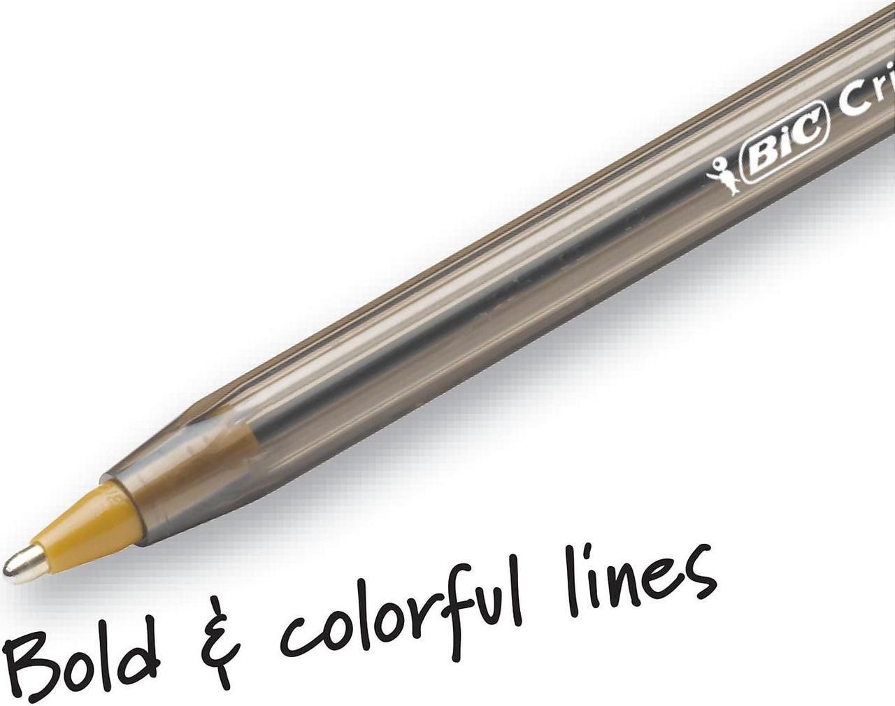 Alt view image 6 of 7 - BIC Cristal Ballpoint Stick Pens Bold Point Blue Ink 897512