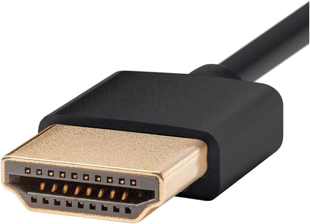 Alt view image 16 of 20 - Monoprice HDMI Cable - 6 Feet - Black | High Speed, 4K@60Hz, HDR, 18Gbps, 36AWG, YUV 4:4:4, Compatible with UHD TV and More - Ultra Slim Series