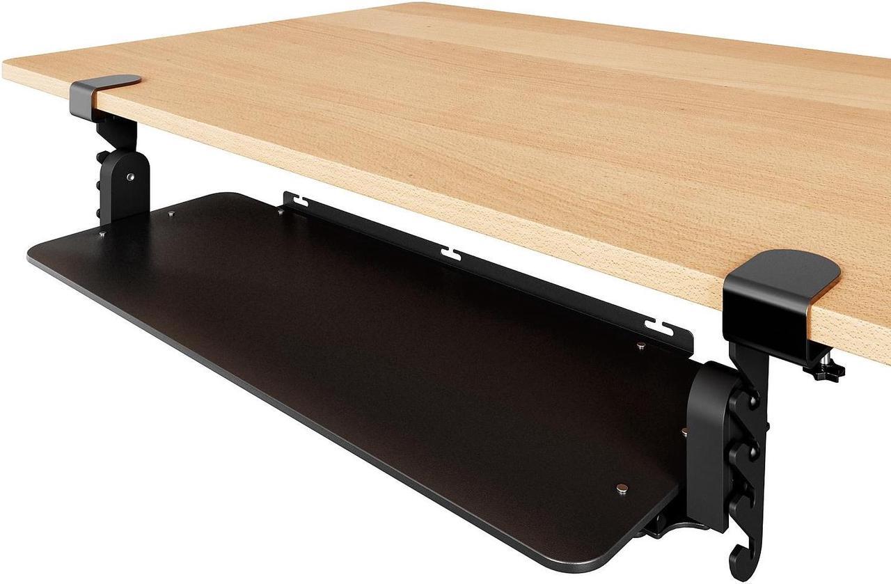 Main image of KT4 Clamp On Keyboard Tray Under Desk Slide -Height and Tilt Adjustable Keyboard Tray Desktop Under Desk Keyboard Tray Slide Out computer keyboard stand for desktop keyboard drawer under desk