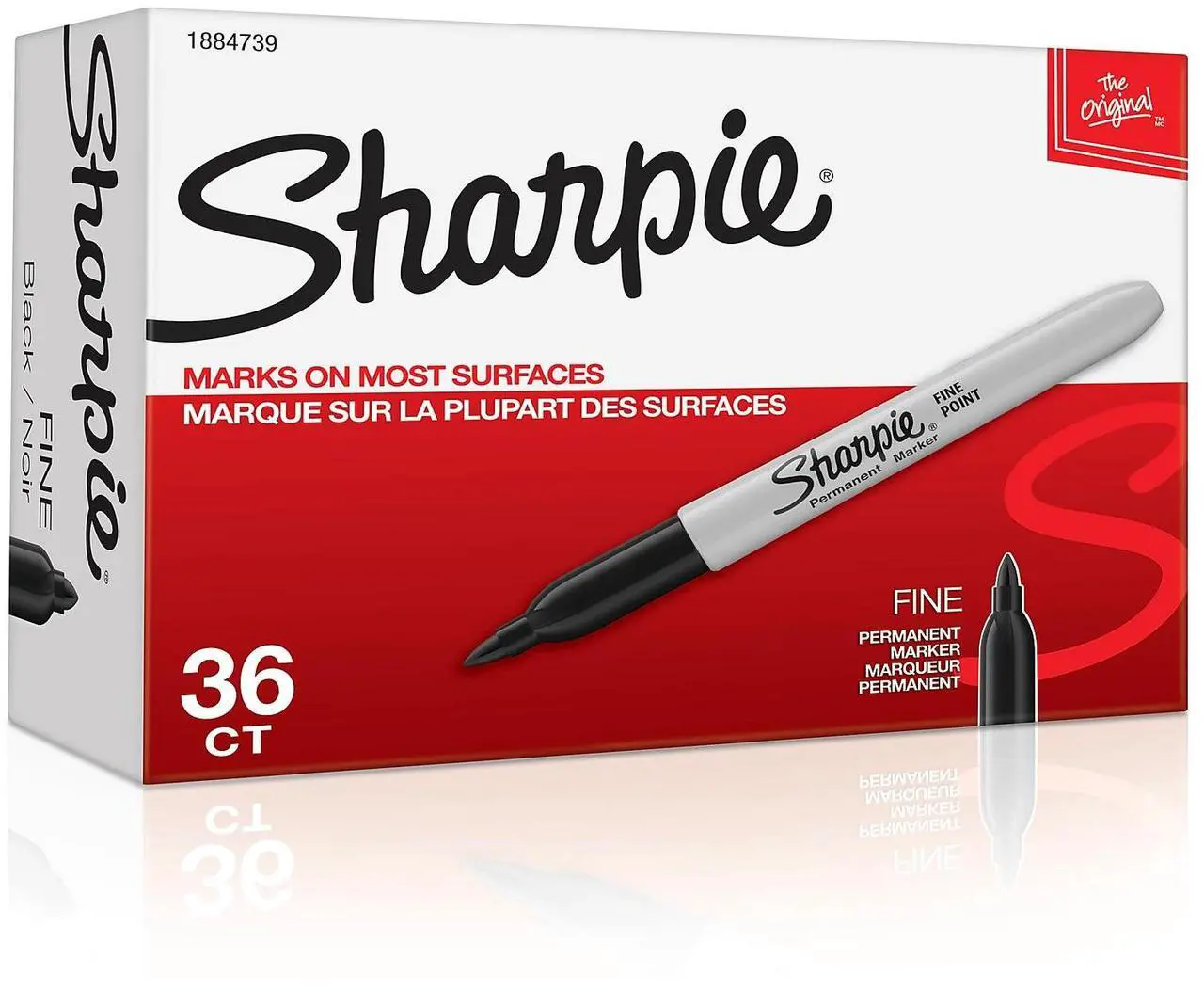Alt view image 2 of 20 - Sharpie Fine Point Permanent Marker Black 36/Pack 1884739