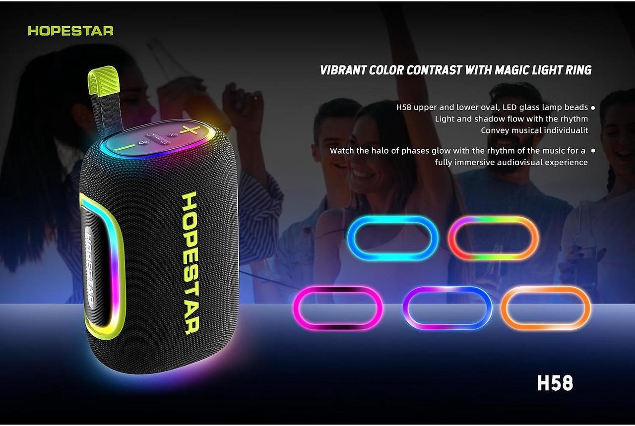 Alt view image 6 of 7 - Worryfree Gadgets Hopestar Wireless Bluetooth 65W Party Speaker with RGB Lights Waterproof Blue (WH58)