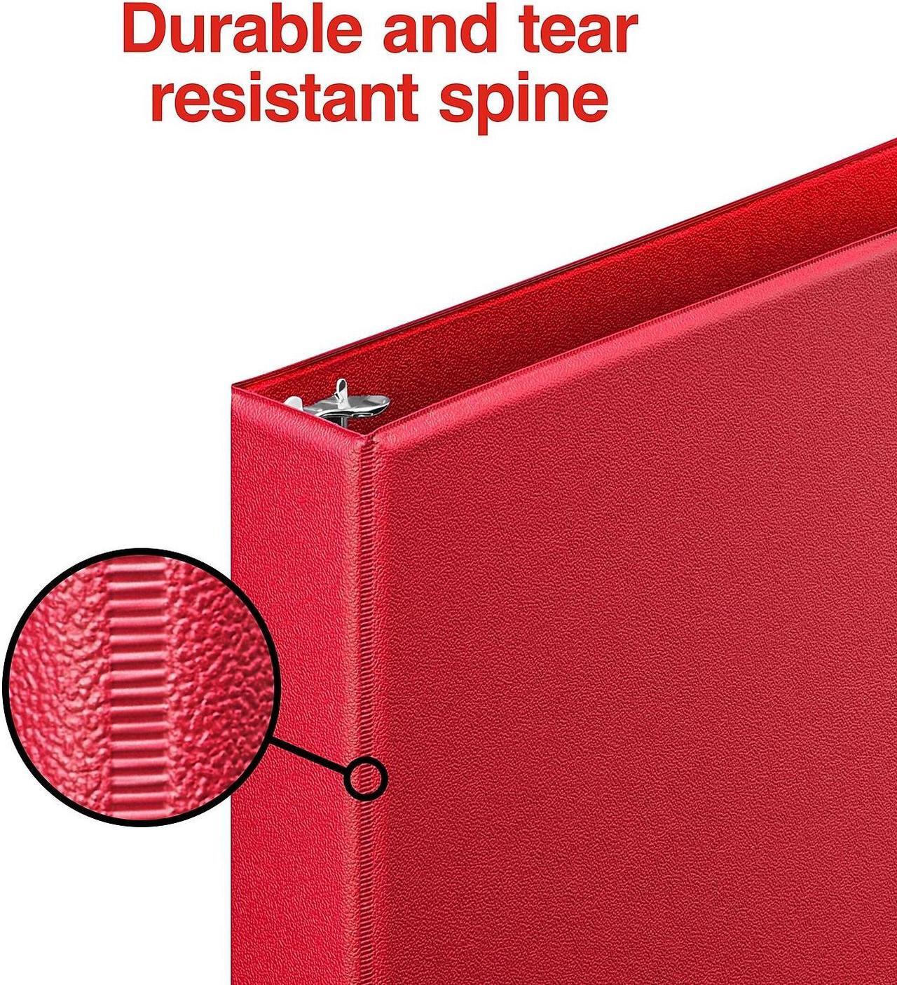 Alt view image 4 of 5 - 1" Staples Standard Binder with D-Rings Burgundy 976153