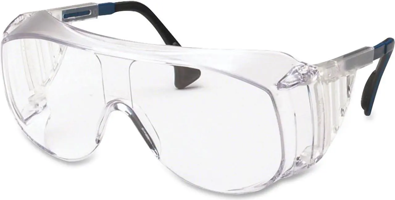 Alt view image 3 of 10 - Uvex 763-S0112 Ultraspec 2001 OTG Safety Eyewear, Clear/Black Frame, Clear Lens