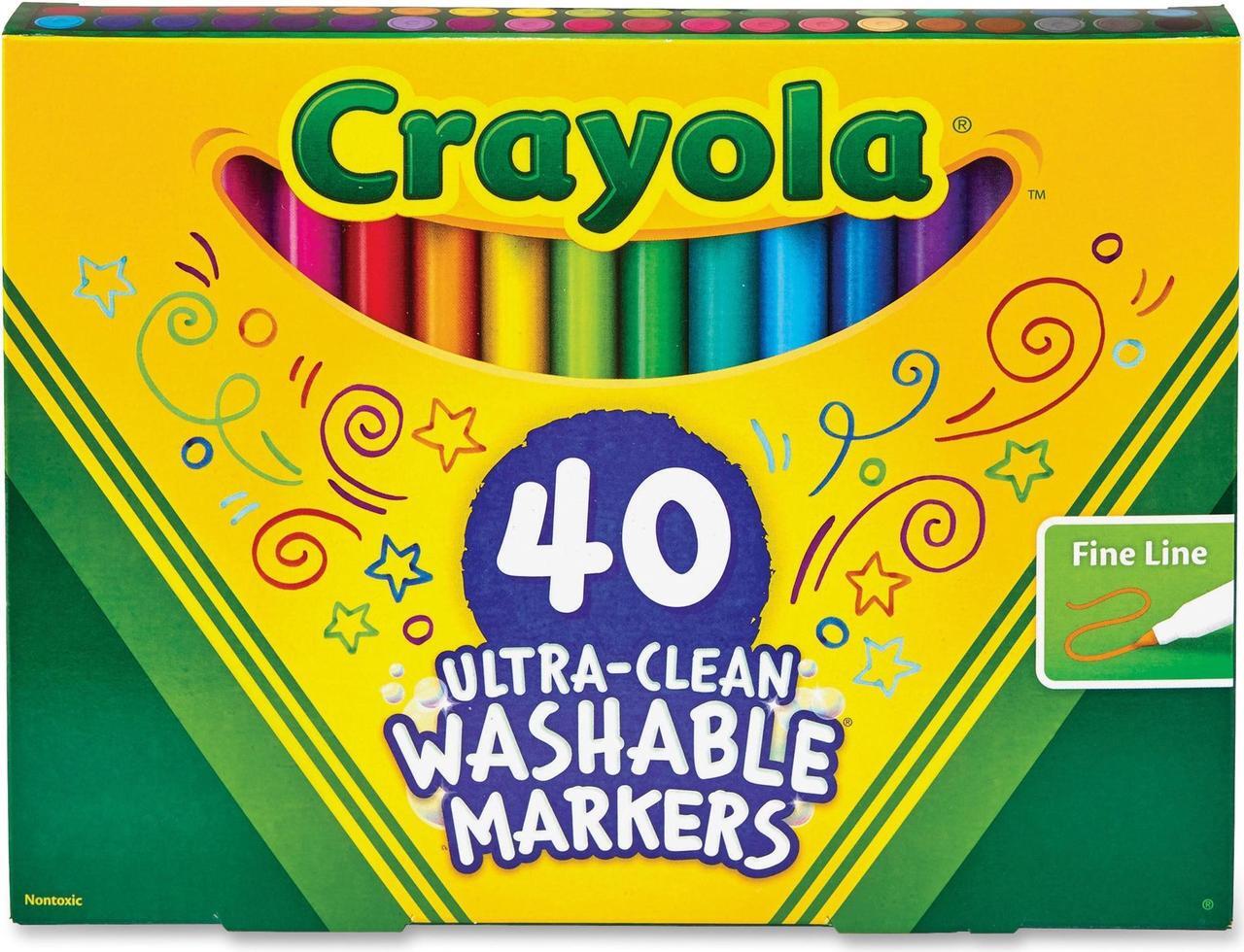 Alt view image 4 of 20 - Crayola Marker,Fine,Wshble,40,Ast 587861