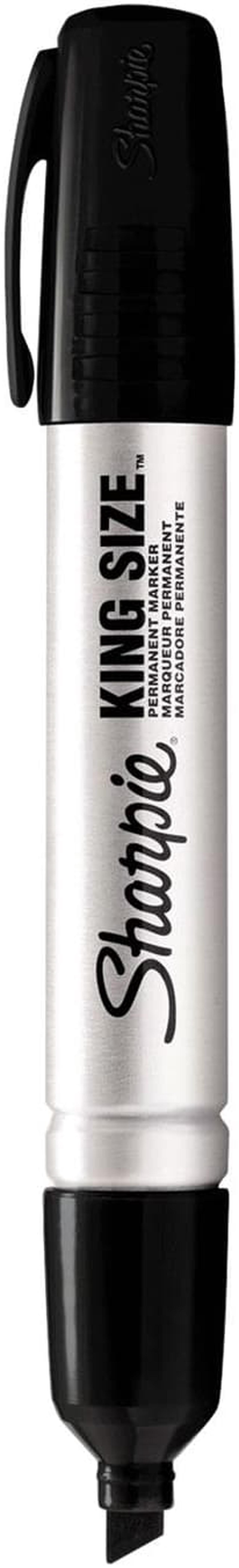 Alt view image 11 of 19 - Sharpie King Size Permanent Marker Chisel Tip Black Dozen (15001A)