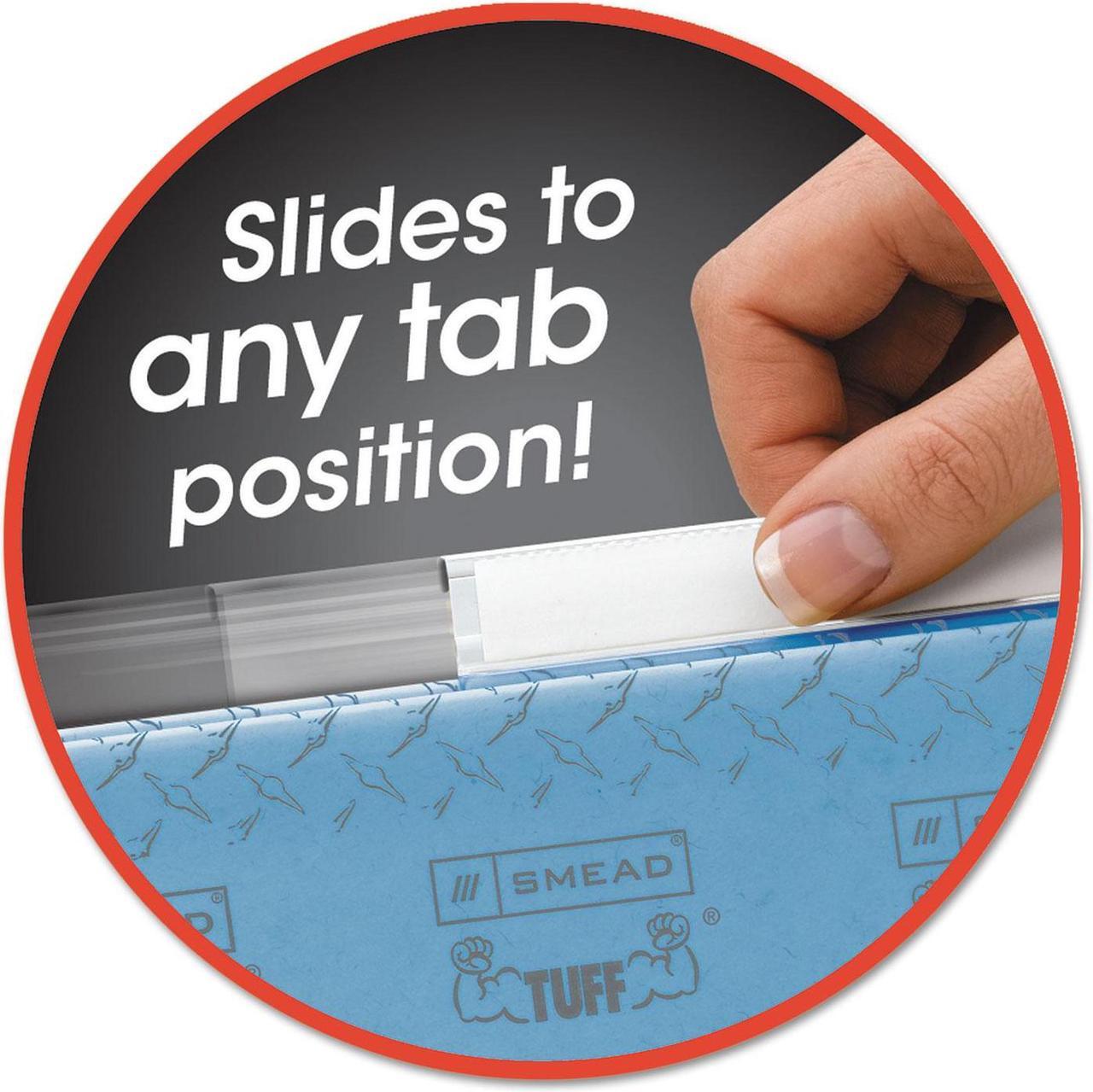 Alt view image 15 of 18 - Smead Easy Slide Hanging Folder Tab 1/3 Tab 3 1/2 in Clear 18/Pack 64626