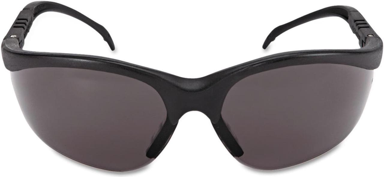 Alt view image 2 of 15 - Crews Klondike Safety Glasses Matte Black Frame Gray Lens KD112