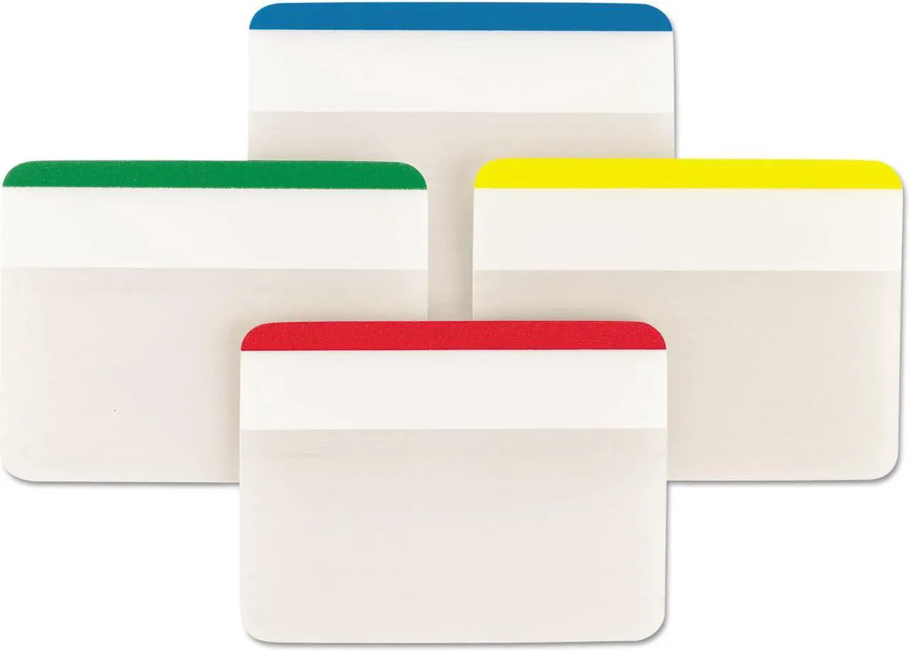 Alt view image 2 of 20 - Post-it File Tabs 2 x 1 1/2 Lined Assorted Primary Colors 24/Pack 686F1