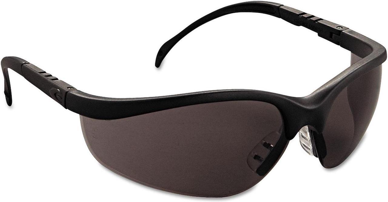 Alt view image 15 of 15 - Crews Klondike Safety Glasses Matte Black Frame Gray Lens KD112