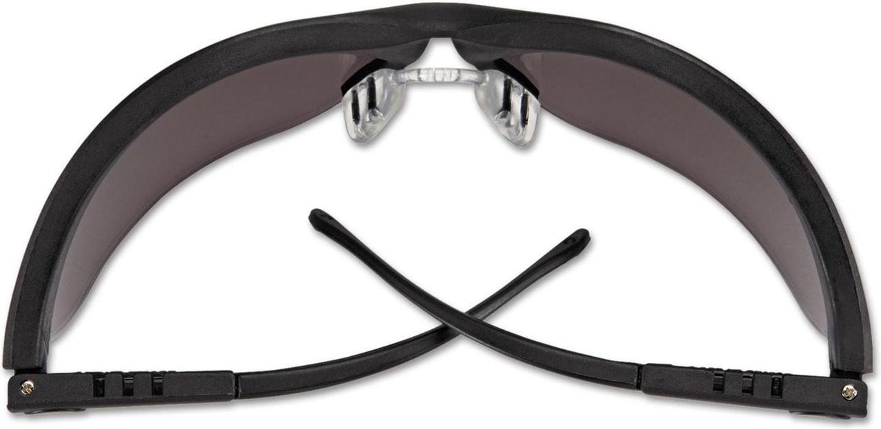 Alt view image 14 of 15 - Crews Klondike Safety Glasses Matte Black Frame Gray Lens KD112