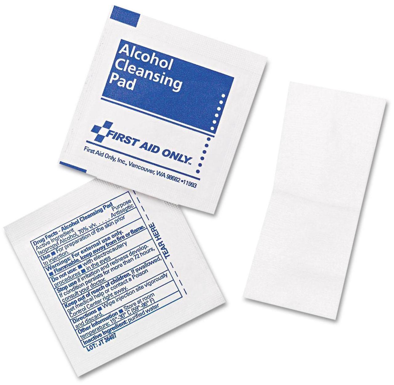 Alt view image 4 of 10 - First Aid Only Inc Alcohol Cleansing Pads 20/BX White FAE4001