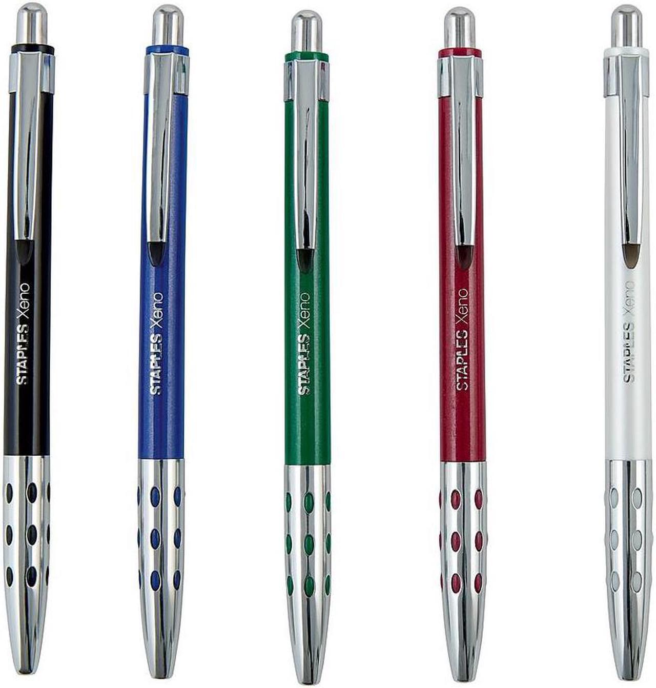 Main image of Staples Xeno Ballpoint Retractable Pens Medium 1.0mm Assorted 5pk (50784)