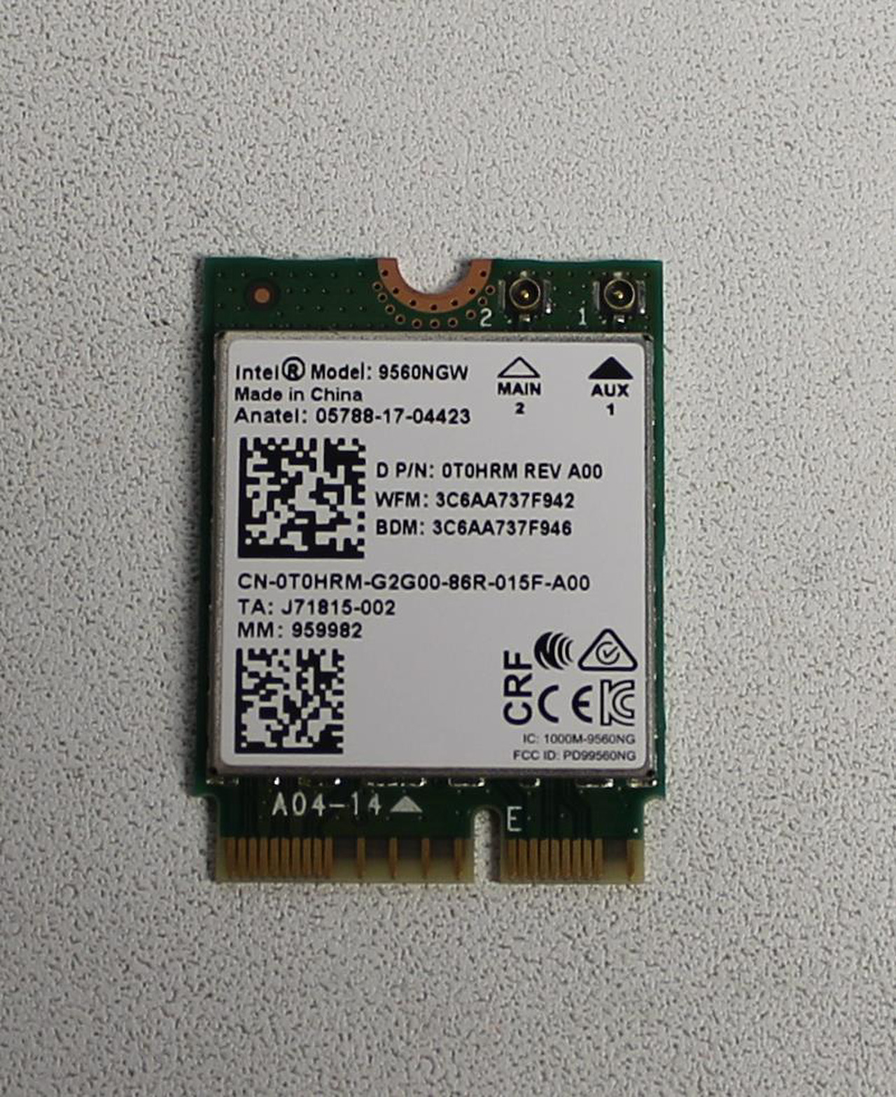 Refurbished: T0HRM DELL 9560NGW 2.4G/5G 300MBPS+1730MBPS 160 MHZ ...