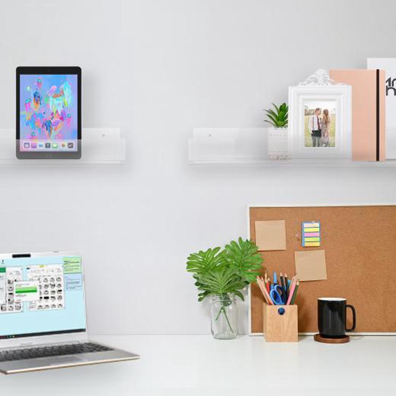 Alt view image 4 of 7 - VIVO Dual Acrylic 24" Floating Bookshelves, Clear Wall Display Shelves (2 Pack)