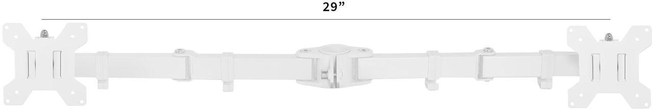 Alt view image 2 of 5 - VIVO White Fully Adjustable Dual Monitor Arm for Desk Mount Stand