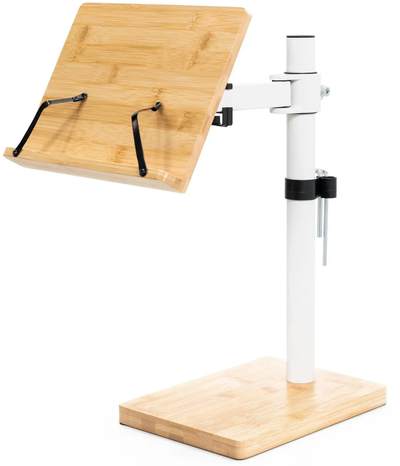 Main image of VIVO Light Wood / White Adjustable Bamboo Book Stand for Hands Free Reading
