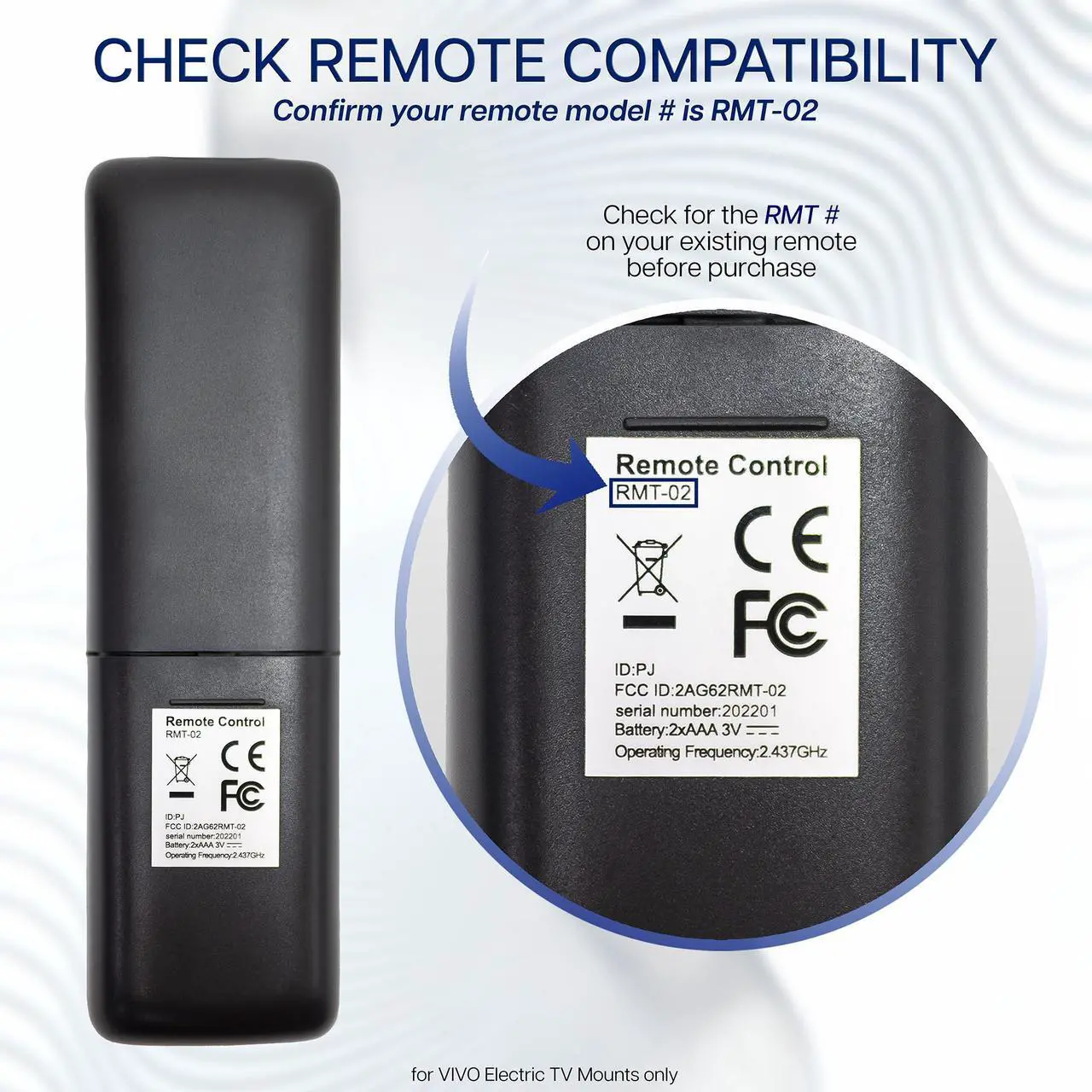 Spare RF Remote for Compatible VIVO TV Mounts - Thumbnail 4