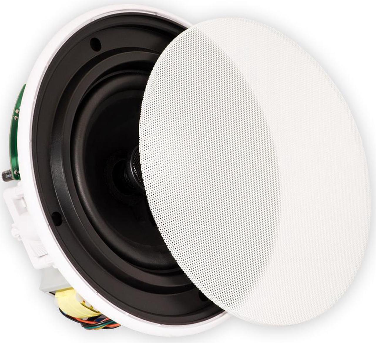 Alt view image 2 of 5 - Theater Solutions TSQ670 Flush Mount 70 Volt Speakers with 6.5" Woofers In Ceiling 3 Pair Pack