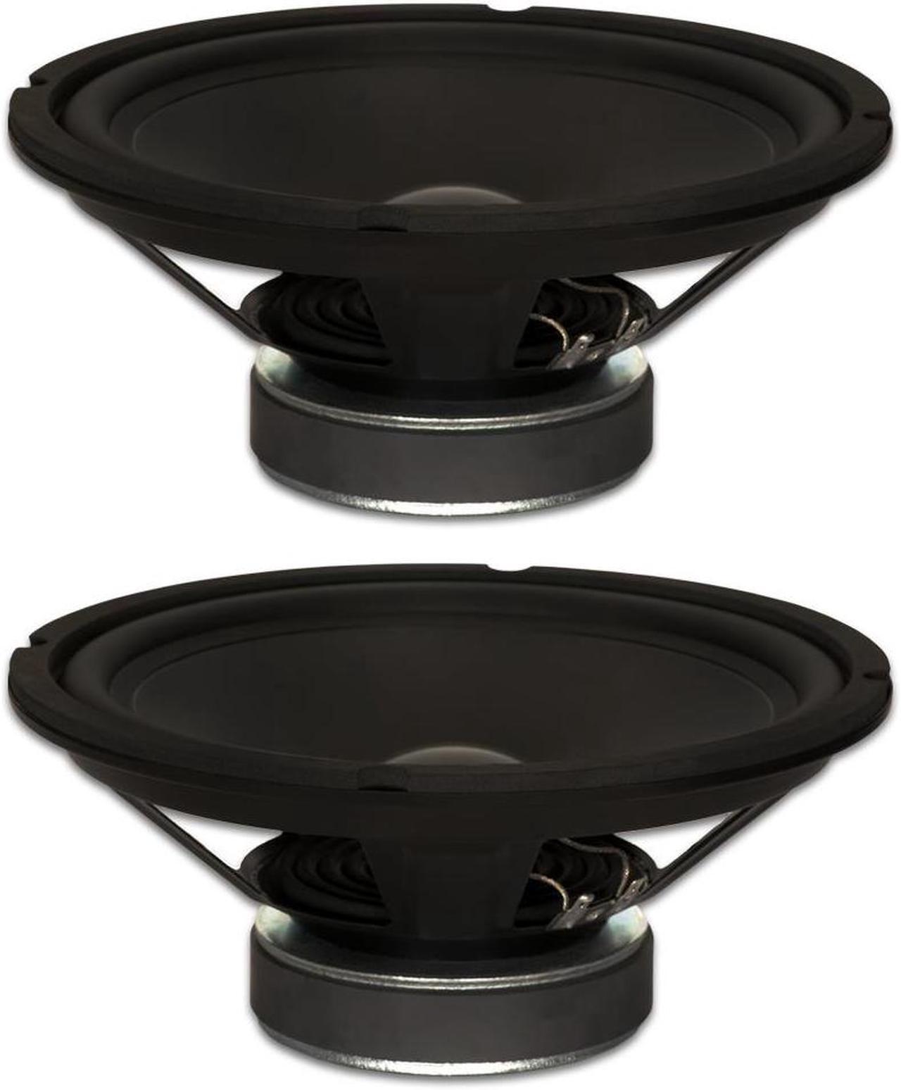 Main image of 2 Goldwood Sound GW-1034 Rubber Surround 10" Woofers 250 Watts each 4ohm Replacement Speakers
