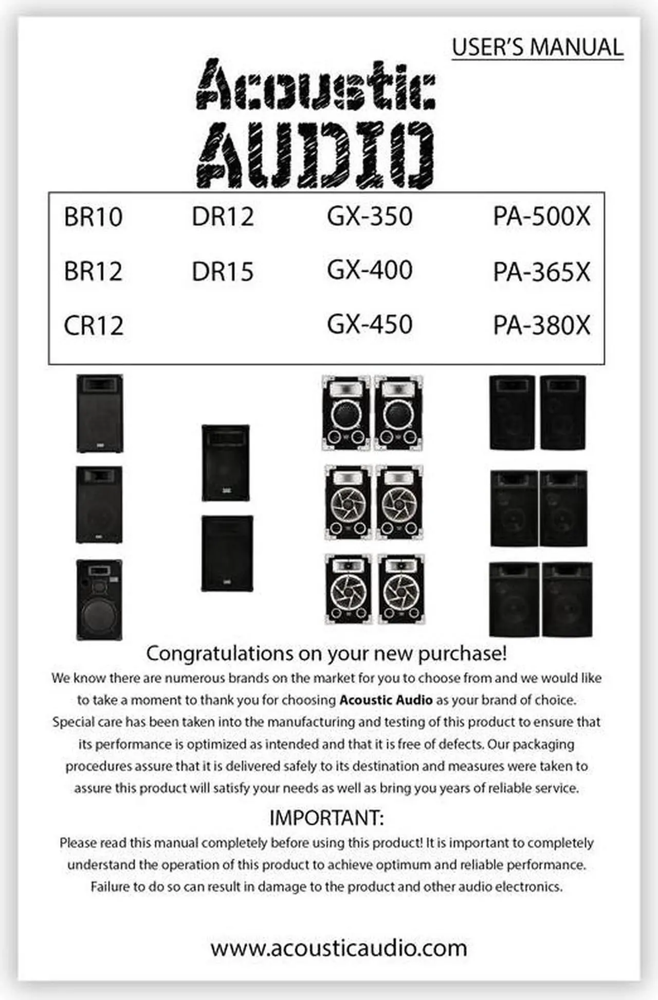 Alt view image 6 of 6 - Acoustic Audio CR12 Passive 12" DJ Speaker 3-Way PA Karaoke Band Home Monitor