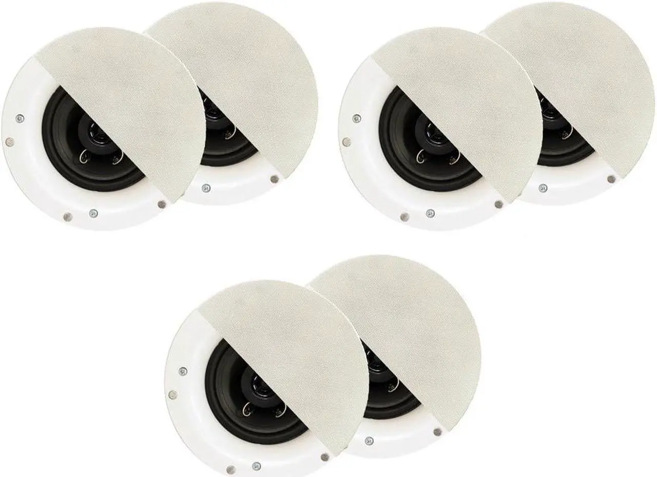 Main image of Acoustic Audio R192 Frameless In Ceiling / In Wall Speaker 3 Pair Pack 2 Way Home Theater Surround Speakers