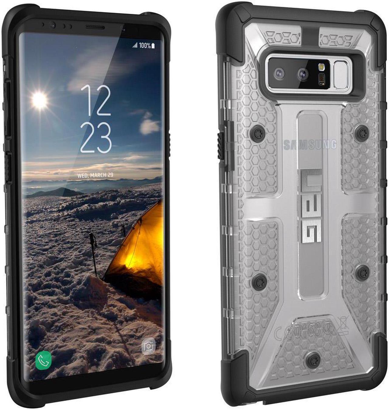 Alt view image 8 of 9 - UAG Samsung Galaxy Note 8 Plasma Feather-Light Rugged [Ice] Military Drop Tested Phone Case