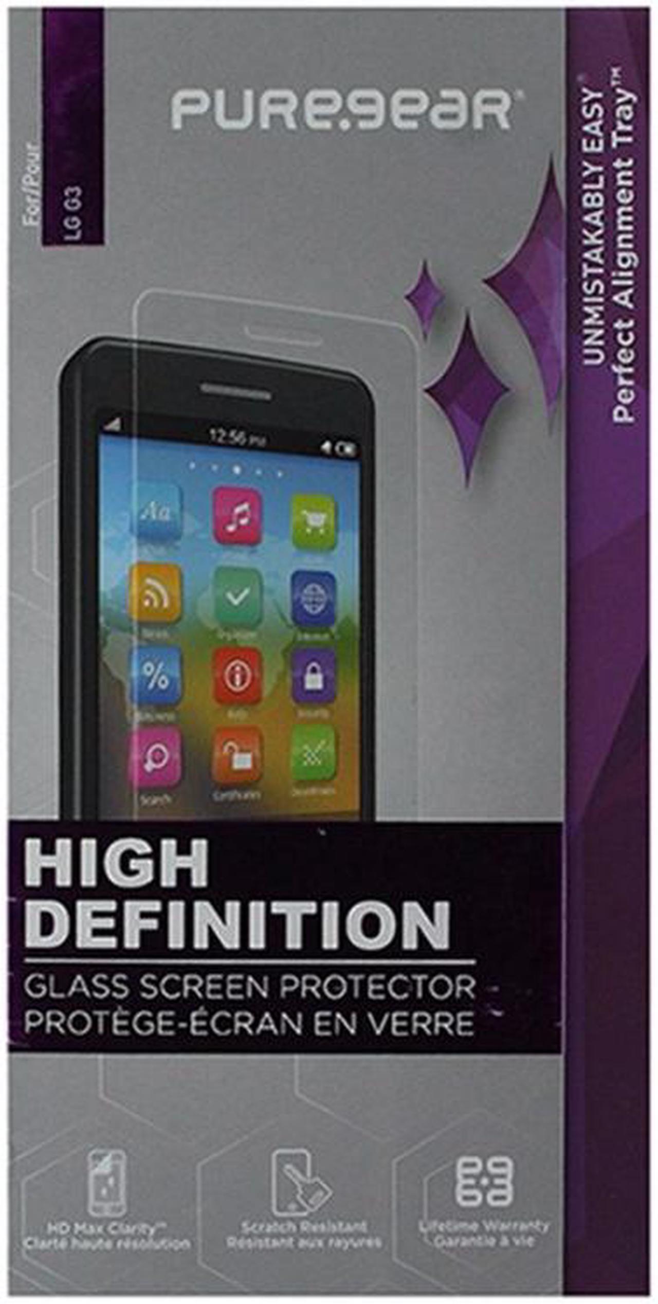 Alt view image 3 of 7 - PUREGEAR PURETEK HARD TEMPERED GLASS SCREEN PROTECTOR + KIT TRAY FOR LG G3