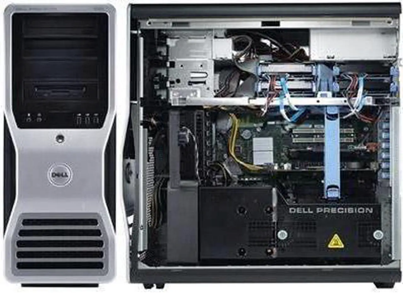Alt view image 3 of 3 - Dell Precision T5500 Workstation 1x X5650 Six Core 2.67Ghz 32GB 500GB 1TB DVDRW Q600 875W