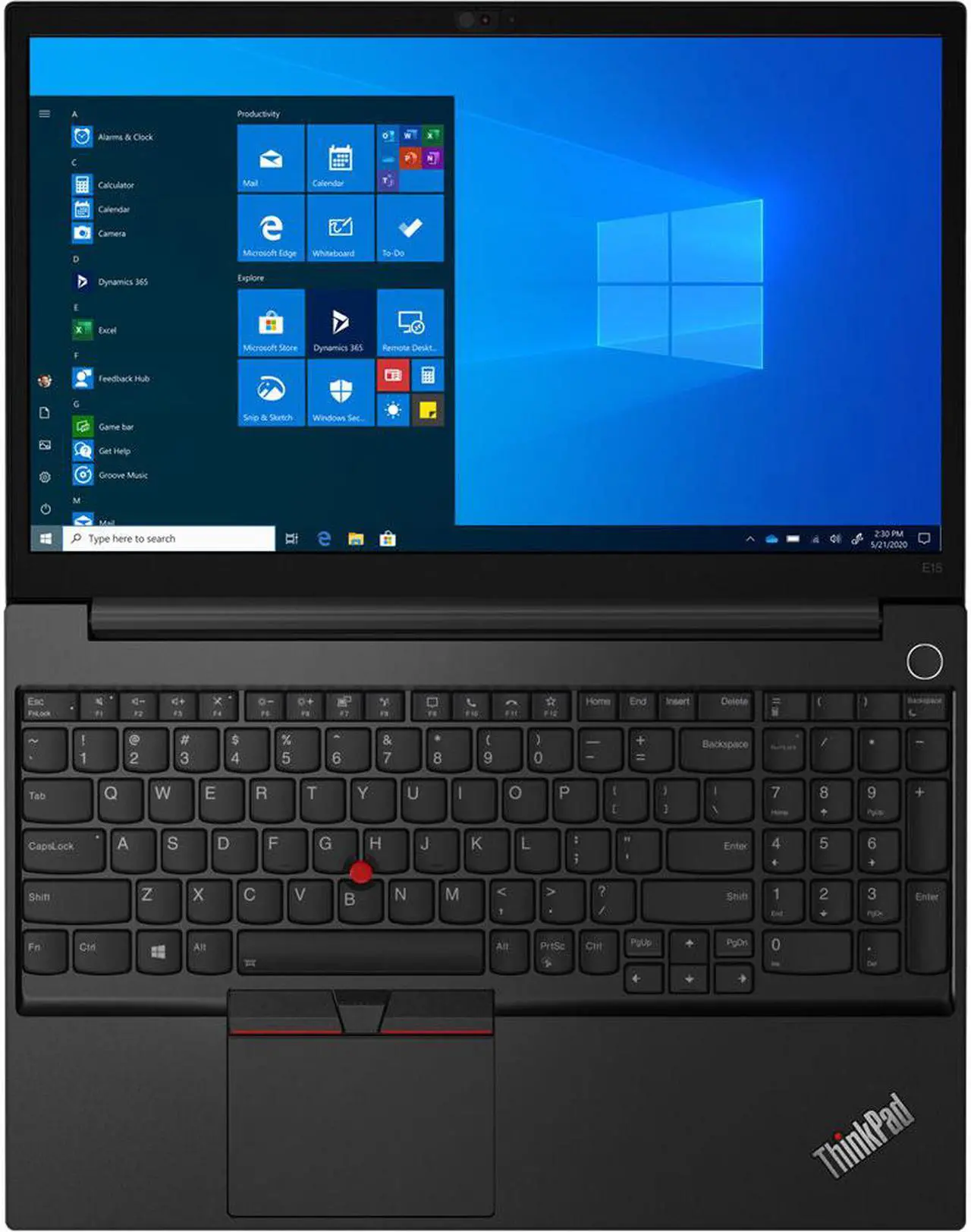 Alt view image 5 of 5 - Lenovo ThinkPad E15 Gen 2 Home and Business Laptop Black (AMD Ryzen 5 4500U 6-Core, 8GB RAM, 256GB SSD, 15.6" Full HD (1920x1080), AMD Radeon Graphics, Wifi, Bluetooth, Webcam, 1xHDMI, Win 10 Pro)