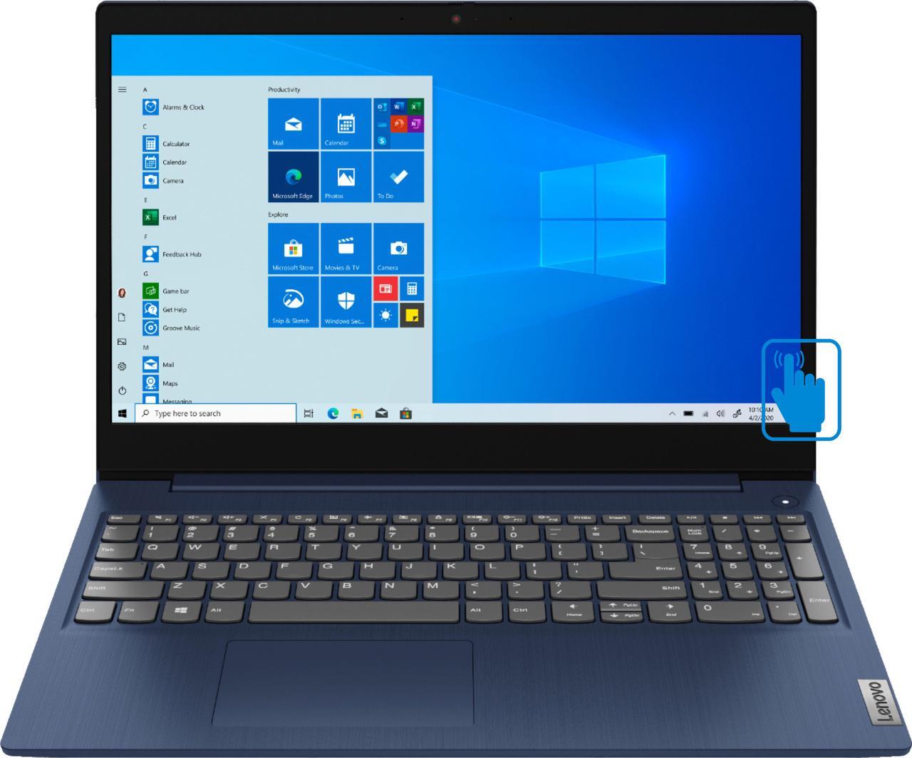 Main image of Lenovo IdeaPad 3 Home and Business Laptop Abyss Blue (Intel i3-10110U 2-Core, 20GB RAM, 1TB PCIe SSD, 15.6" Touch  HD (1366x768), Intel UHD, Wifi, Bluetooth, Webcam, 1xHDMI, SD Card, Win 10 Home)