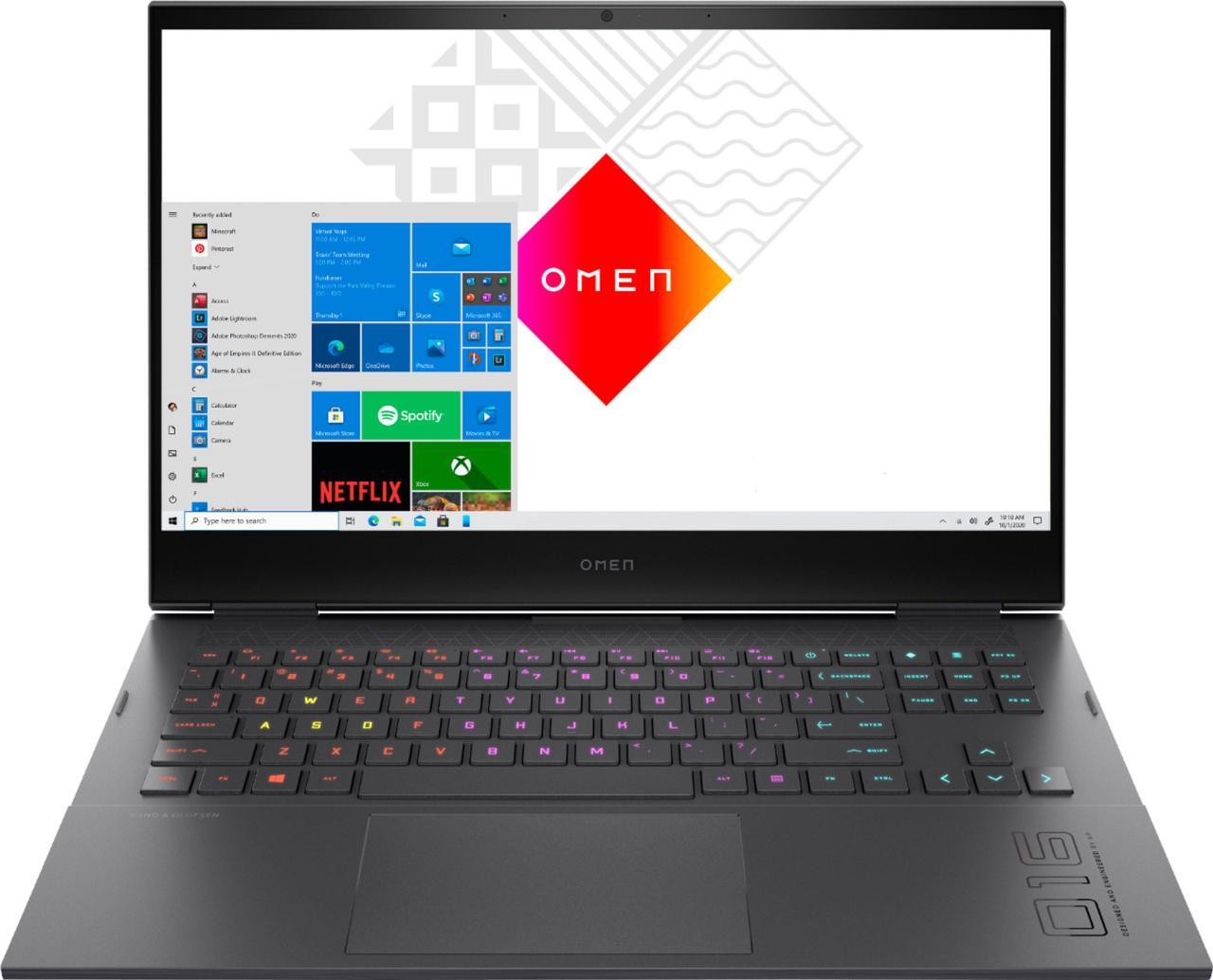 Alt view image 2 of 6 - HP OMEN 16  Gaming & Entertainment Laptop (AMD Ryzen 7 5800H 8-Core, 16.1" 144Hz Full HD (1920x1080), NVIDIA GeForce RTX 3050 Ti, 16GB RAM, Win 11 Home) with Travel & Work Backpack
