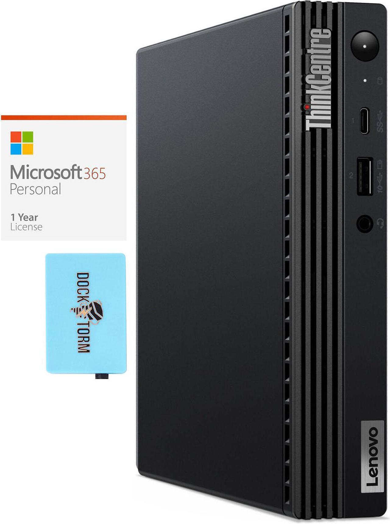 Main image of Lenovo ThinkCentre M70q Tiny Home & Business Mini Desktop (Intel i3-10100T 4-Core, Intel UHD 630, 32GB RAM, 1TB SATA SSD, Wifi, USB 3.2, HDMI, Win 10 Pro) with Microsoft 365 Personal , Hub