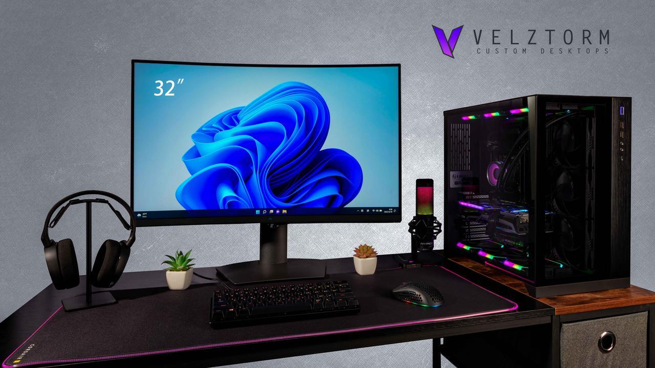 Alt view image 2 of 7 - Velztorm Orix Gaming Custom Desktop (Intel i9-12900K 16-Core, Radeon RX 6900 XT, 16GB DDR5 4800MHz RAM, 1TB m.2 SATA SSD, Wifi, USB 3.2, HDMI, Display Port, Win 10 Home)